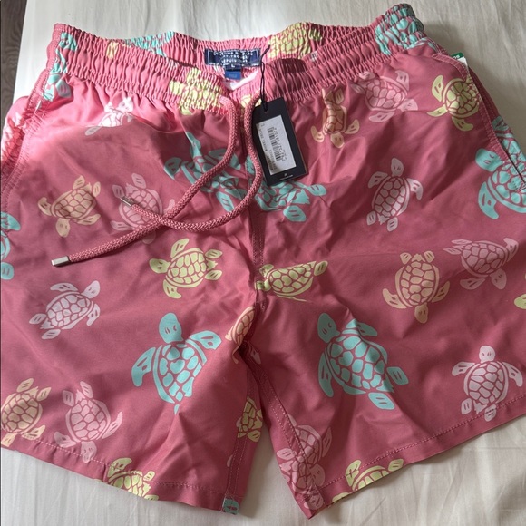 Vilebrequin Other - Vilebrequin Pink Turtle Print Men Shorts